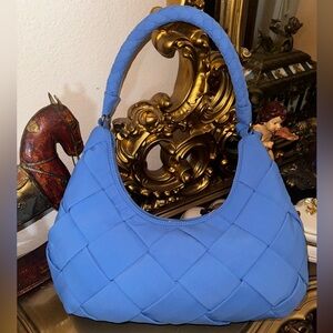 Jason Wu blue handbag braided look NWT